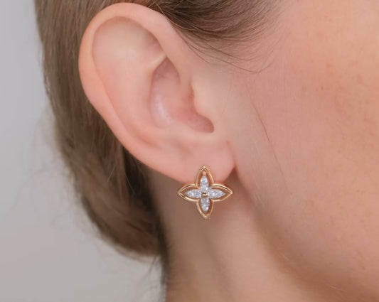 Ohrstecker mit Zirkonia Rotgold 585 Art. Nr. 02-5512-00-401-1110 P