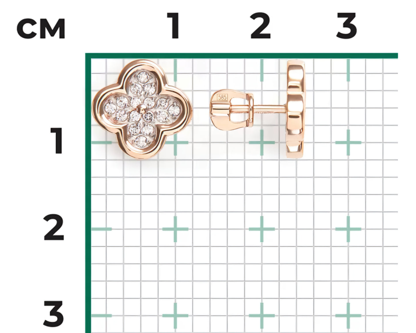 Ohrstecker mit Zirkonia Rotgold 585 Art. Nr. 02-5522-00-401-1110 P