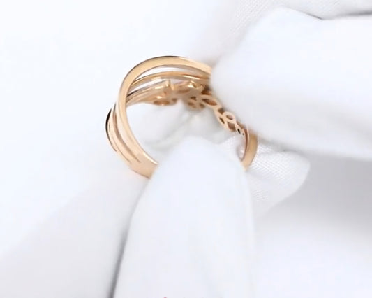 Ring mit Zirkonia Rotgold 585 Art. Nr. 01-5902-00-401-1110 P