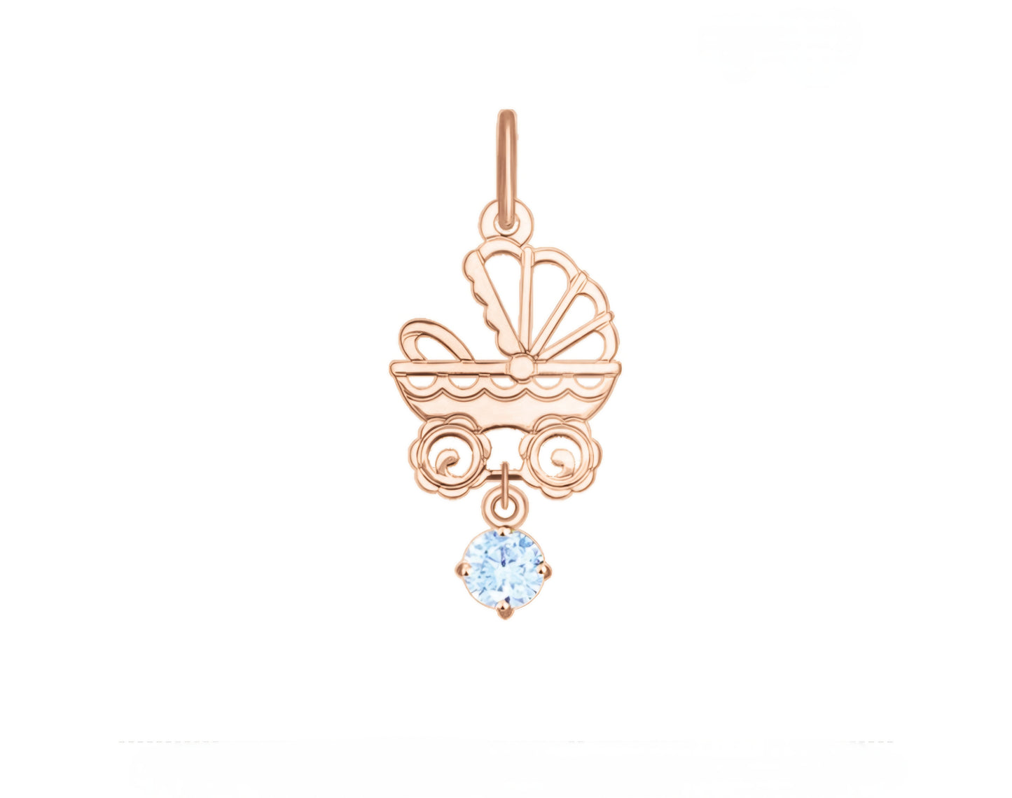 Anhänger mit Zirkonia Russisches Rotgold 585 Art. Nr. 035099