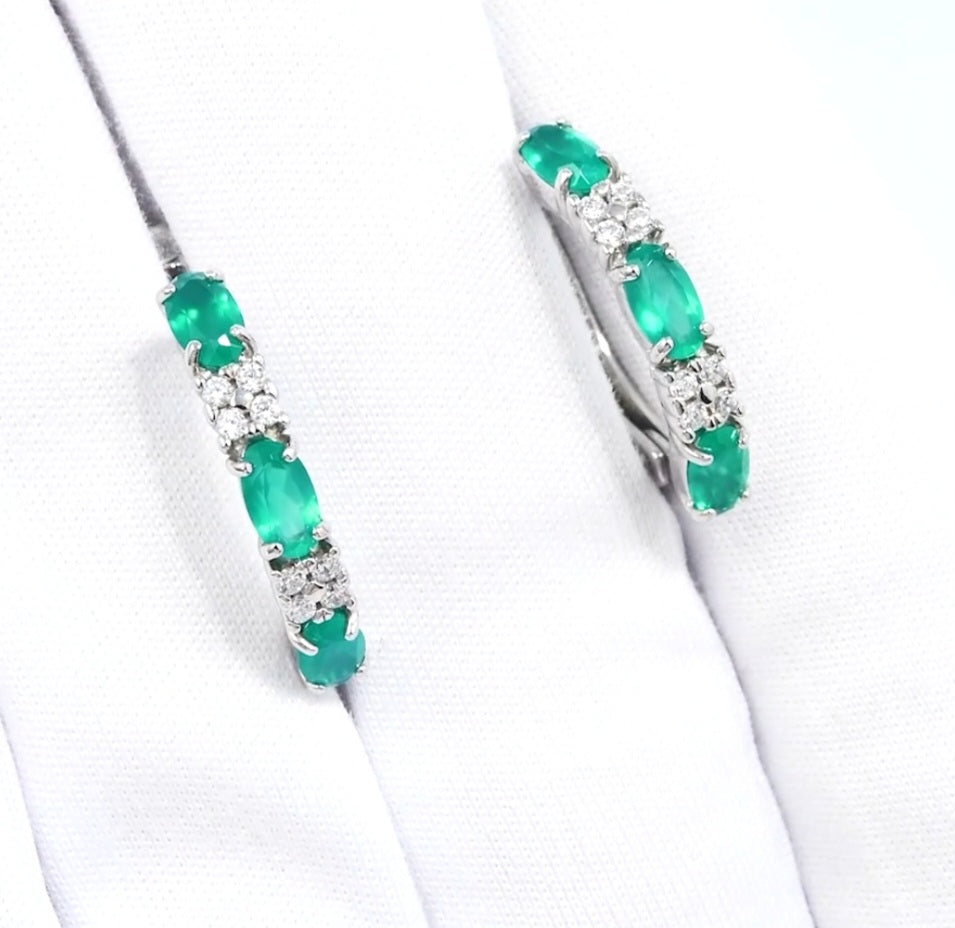 Silber Ohrringe mit Achat und Zirkonia Art. Nr. 92022450