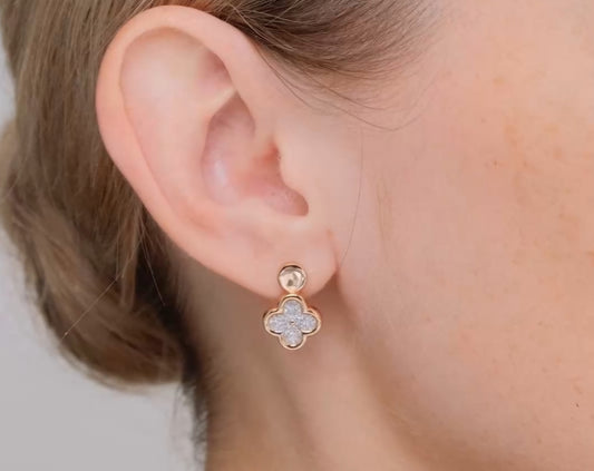 Ohrringe mit Zirkonia Rotgold 585 Art. Nr. 02-5521-00-401-1110 P