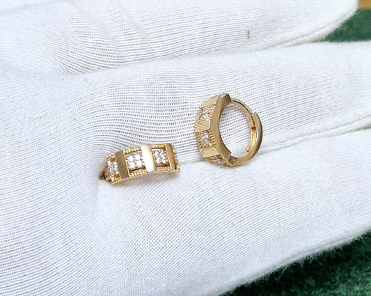 Ohrringe mit Zirkonia Russisches Rotgold 585 Art. Nr. 288