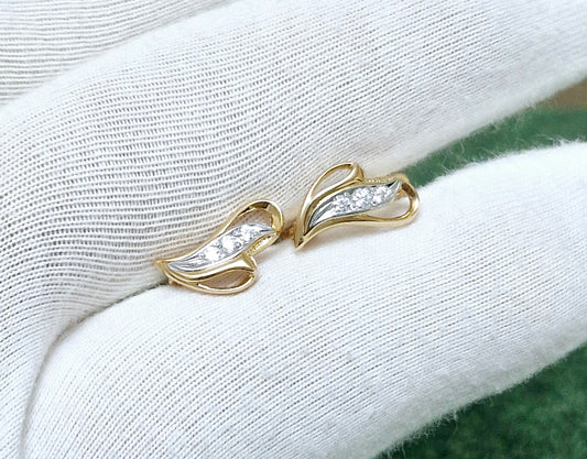 Ohrringe mit Zirkonia Russisches Rotgold 585 Art. Nr. T14202485