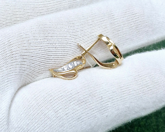 Ohrringe mit Zirkonia Russisches Rotgold 585 Art. Nr. T14202485