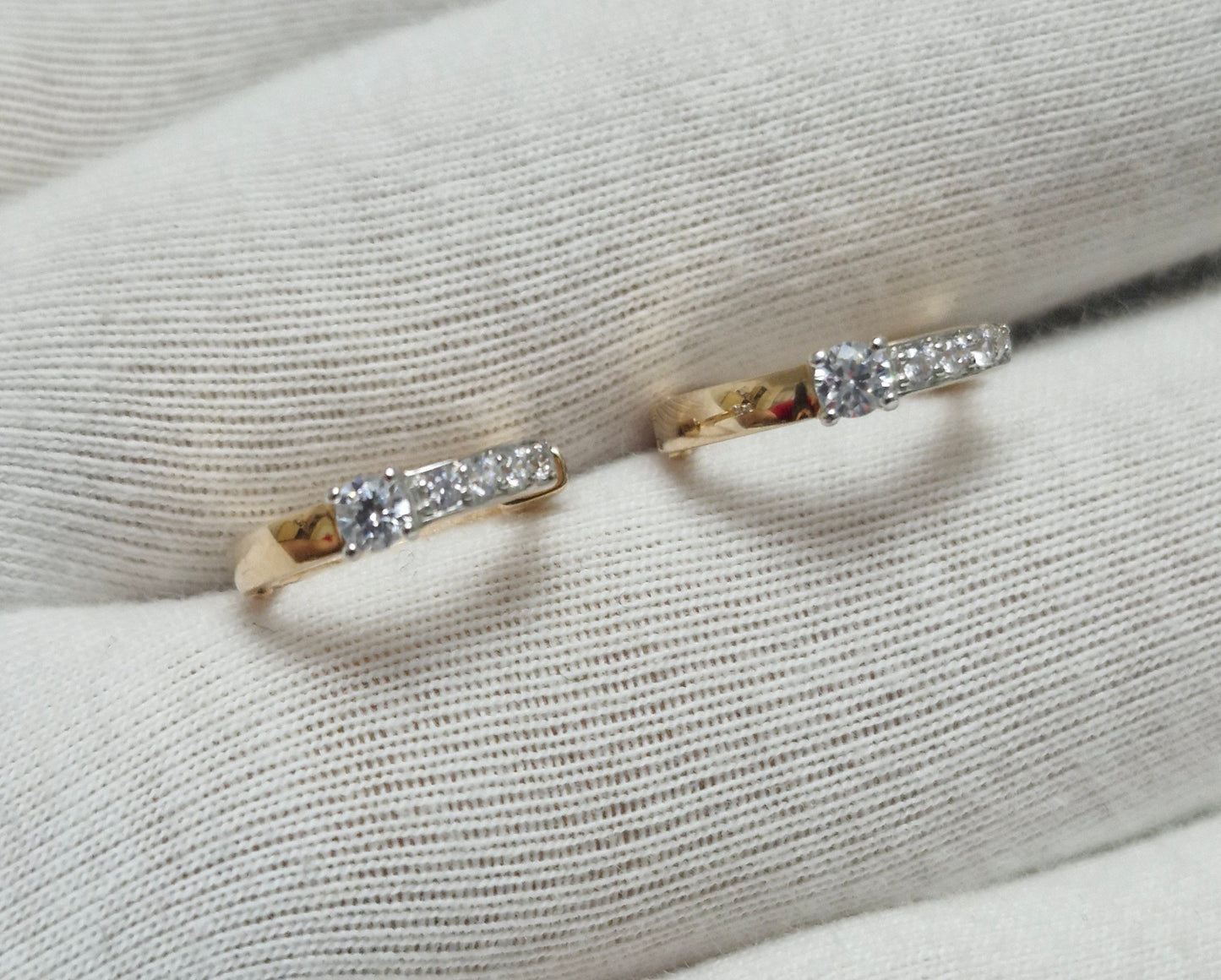 Ohrringe mit Zirkonia Russisches Rotgold 585 Art. Nr. T14702B479