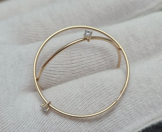 Ohrringe mit Zirkonia Russisches Rotgold 585 Art. Nr. T14702B162
