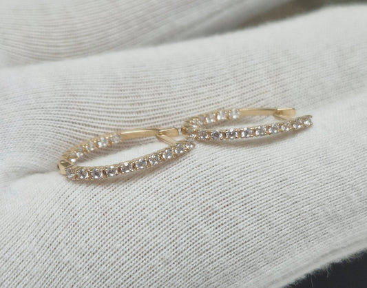 Ohrringe mit Zirkonia Russisches Rotgold 585 Art. Nr. T10202B479