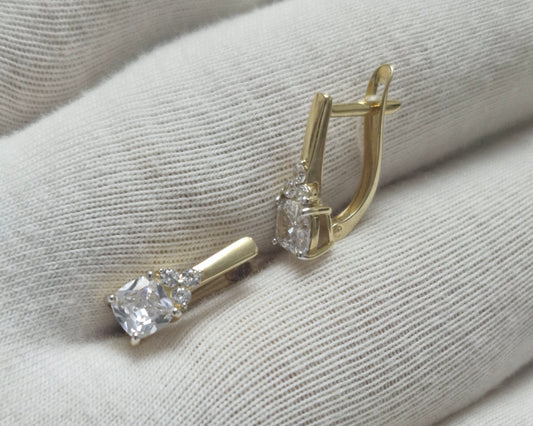 Ohrringe mit Zirkonia Gelbgold 585 Art. Nr. T94202B095