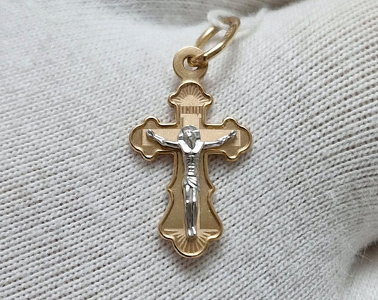 Goldkreuz Russisches Rotgold 585  Art. Nr. T13096663