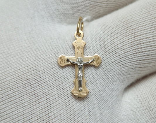 Goldkreuz Russisches Rotgold 585 Art. Nr. T13086154