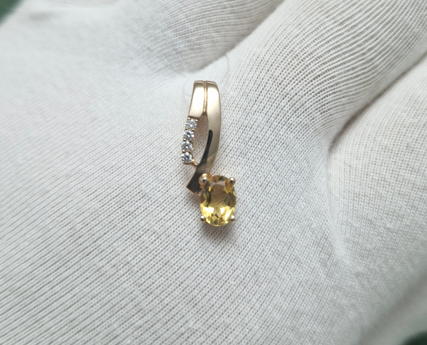 Anhänger mit Citrin und Brillanten Rotgold 585 Art. Nr. 75006 C