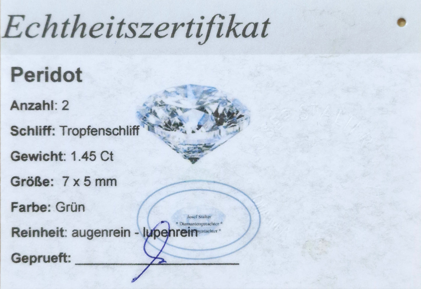 Anhänger mit Peridot Rotgold 585 Art. Nr. 75005 P