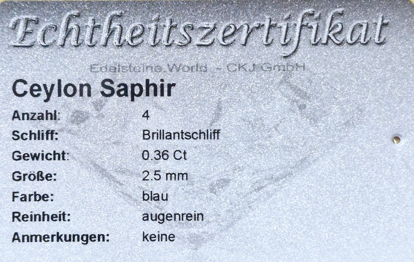 Ohrringe mit Saphir und Brillanten Rotgold 585 Art. Nr. 1025S