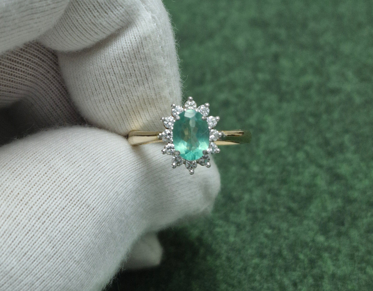 Ring mit Apatit und Brillanten Art. Nr. 1336A