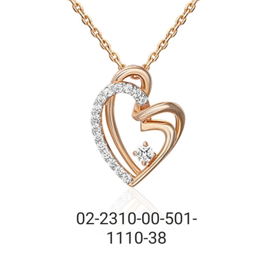 Anhänger mit Zirkonia Rotgold 585 Art. Nr. 02-2310-00-501-1110-38
