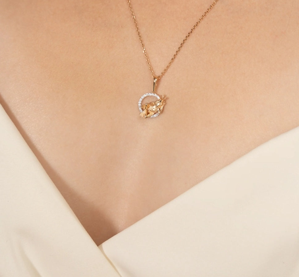 Anhänger mit Zirkonia Russisches Rotgold 585 Art. Nr. 03-3070-00-401-1110-03