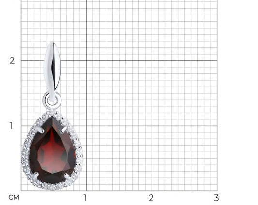 Silber Anhänger mit Granat und Zirkonia Art. Nr. 92030323