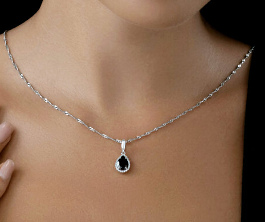 Silber Anhänger mit Granat und Zirkonia Art. Nr. 92030323