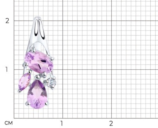 Silber Anhänger mit Amethyst und Zirkonia Art. Nr. 92030588