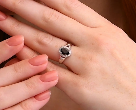 Silber Ring mit Granat und Zirkonia Art. Nr. 92011546