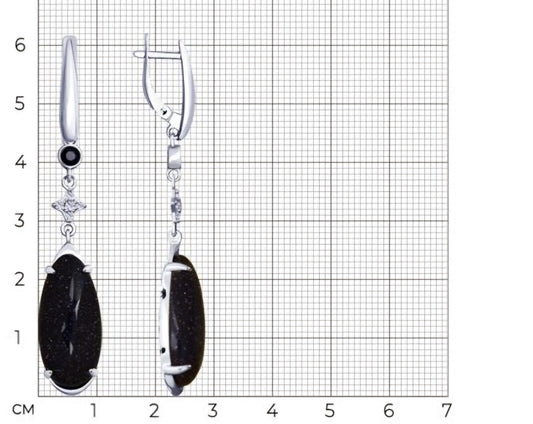 Silber Ohrringe mit Aventurin Glas und Zirkonia  Art. Nr. 83020053