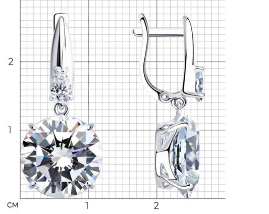 Silber Ohrringe mit Zirkonia Art. Nr. 94022277