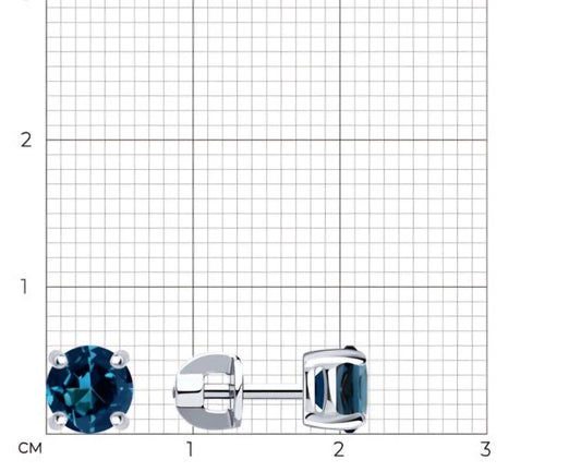 Silber Ohrstecker mit London Blue Topas Art. Nr. 92020456