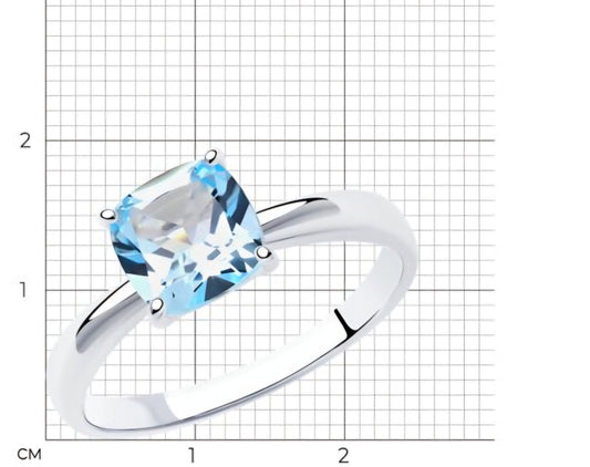 Silber Ring mit Sky Blue Topas Art. Nr. 92011254