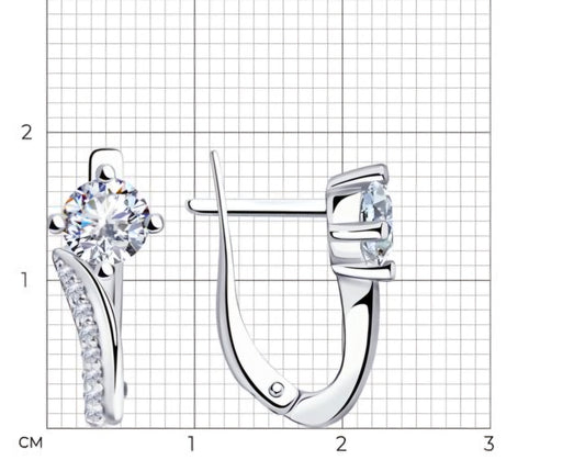 Silber Ohrringe mit Zirkonia  Art. Nr. 94020594