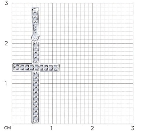Silber Kreuz mit Zirkonia Art. Nr. 94031460