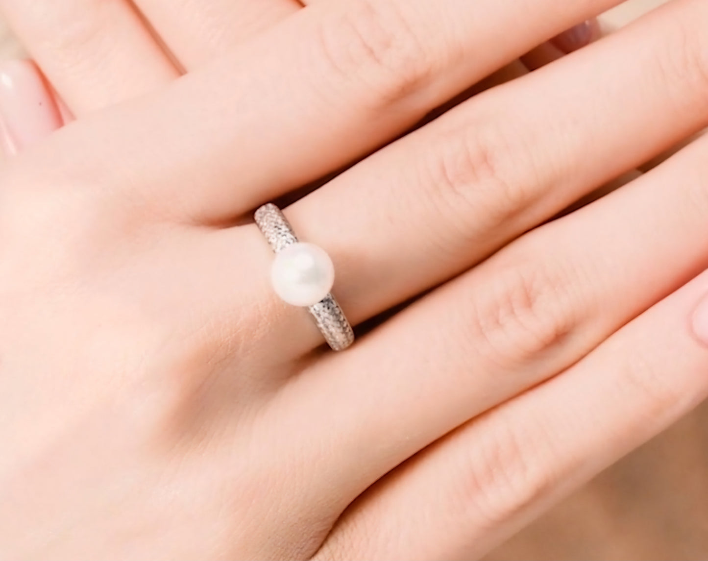 Silber Ring mit Perle synt. und Zirkonia Art. Nr. 94012978