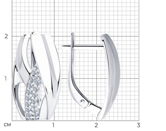Silber Ohrringe mit Zirkonia Art. Nr. 94023299