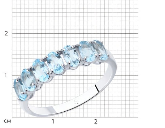 Silber Ring mit Sky Blue Topas Art. Nr. 92010892
