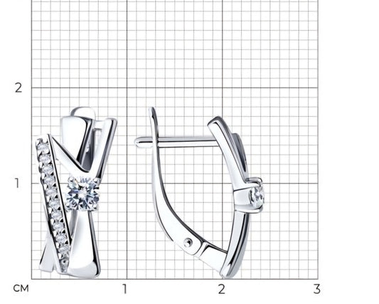 Silber Ohrringe mit Zirkonia Art. Nr. 94023413