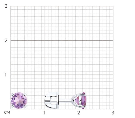 Silber Ohrstecker  mit Amethyst Art. Nr. 92021089