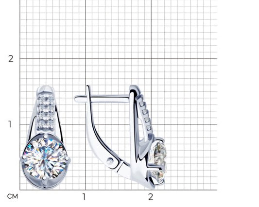 Silber Ohrringe mit Zirkonia Art. Nr. 94023424