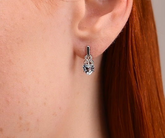 Silber Ohrringe mit Sky Blue und Zirkonia Topas Art. Nr. 92021177
