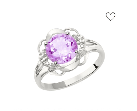 Silber Ring mit Amethyst und Zirkonia Art. Nr. 92011738