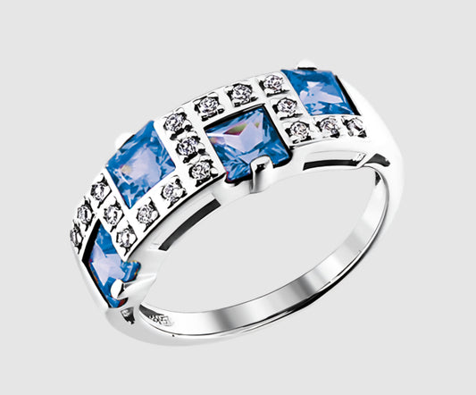 Silber Ring Topas mit Topas und Zirkonia Art. Nr. 92010029
