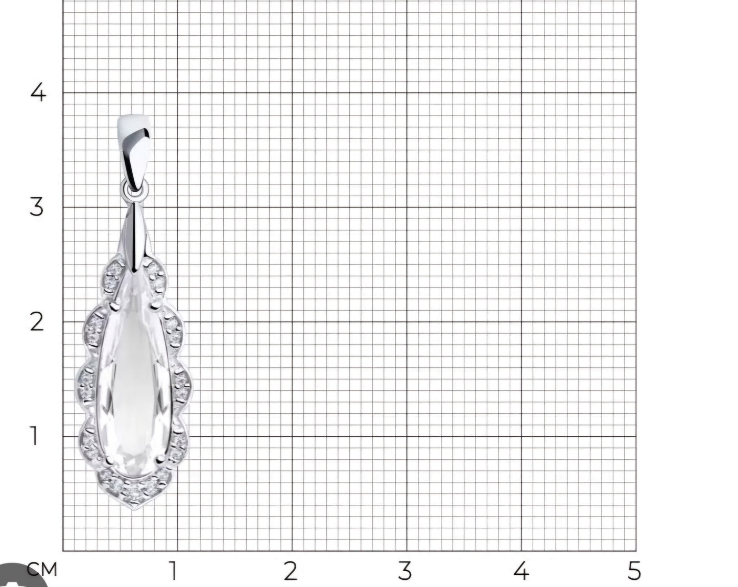 Silber Anhänger mit Bergkristall und Zirkonia Art. Nr. 92030570