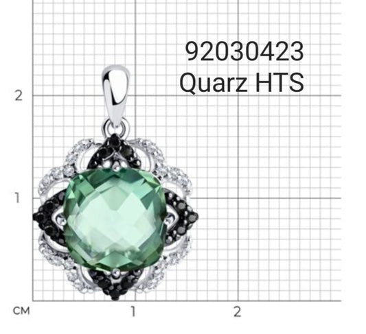 Silber Anhänger mit Quarz synt. und Zirkonia Art.Nr.92030423