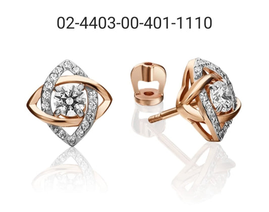 Ohrstecker mit Zirkonia Rotgold 585 Art.Nr.02-4403-00-401-1110
