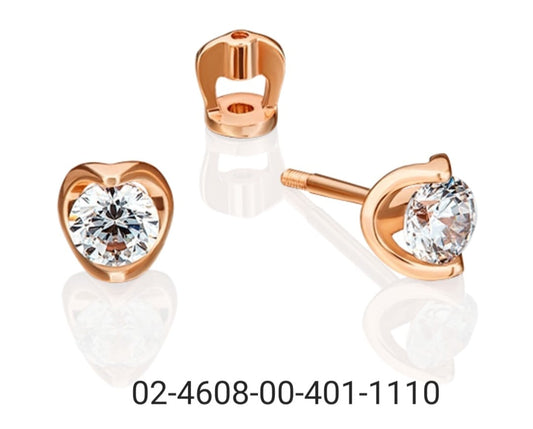 Ohrstecker mit Zirkonia Rotgold Art.Nr.02-4608-00-401-1110
