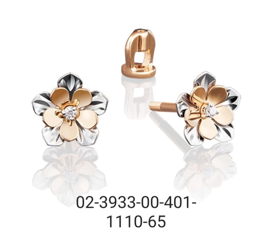 Ohrstecker mit Zirkonia Rotgold Art.Nr.02-3933-00-401-1110-65