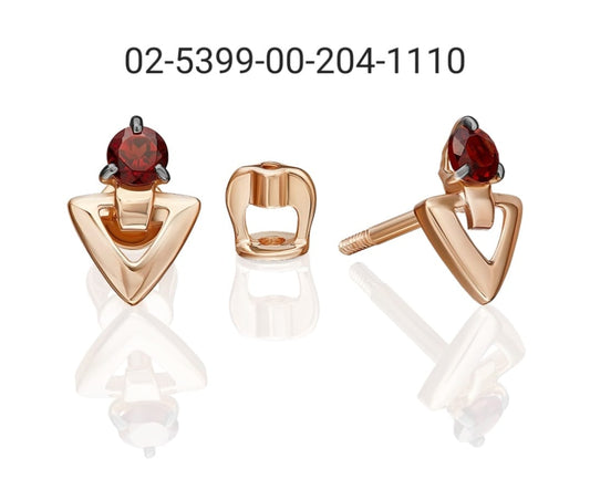 Ohrstecker mit Granat Rotgold 585 Art.Nr.02-5399-204-1110