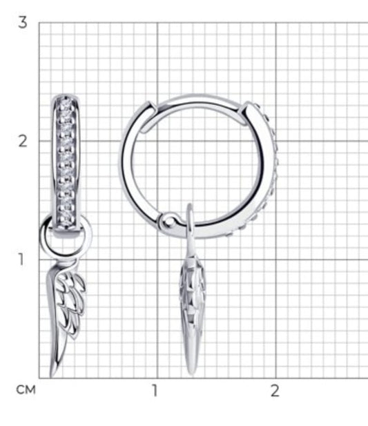 Silber Ohrringe mit Zirkonia Art.Nr.94024423