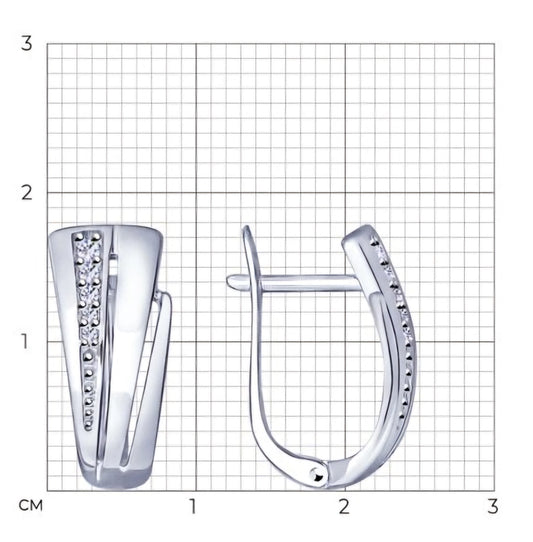 Silber Ohrringe mit Zirkonia Art.Nr.94022835