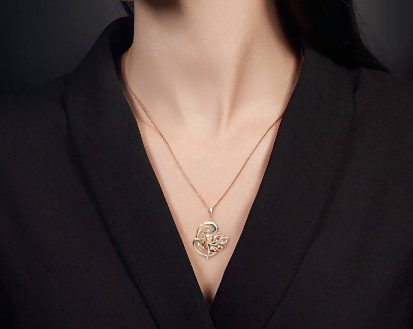 Anhänger mit Emaille Rotgold 585 Art. Nr. 03-2816-00-000-1110-65 P