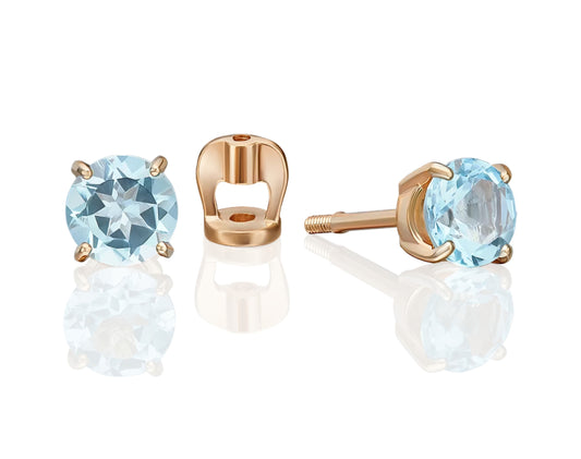Ohrstecker mit Topas Rotgold 585 Art. Nr. 02-5387-00-201-1110 P